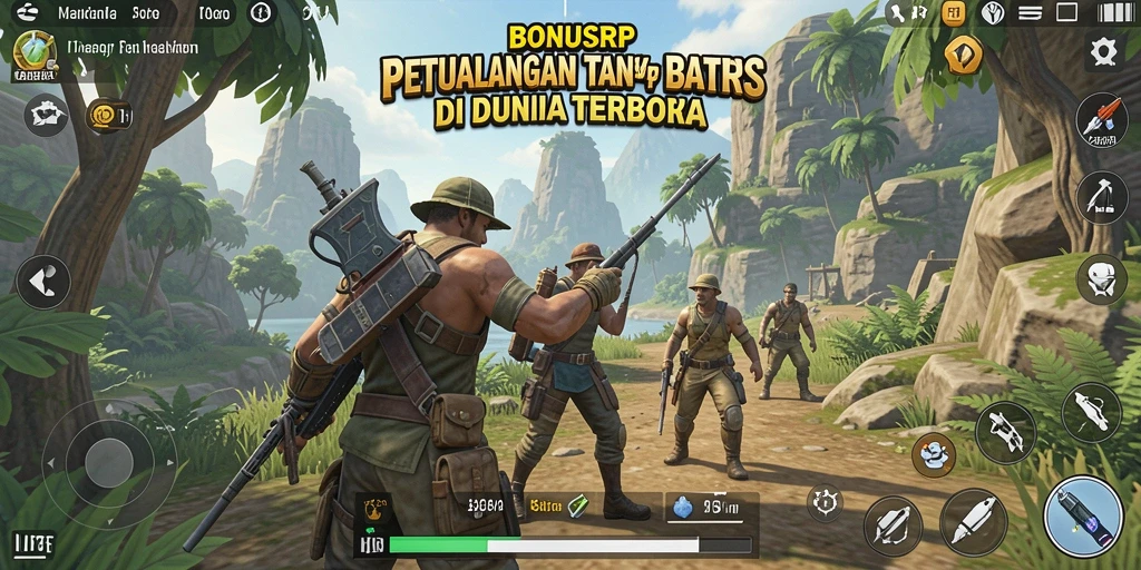 Screenshot BONUSRP menampilkan petualangan mendebarkan di dunia terbuka.