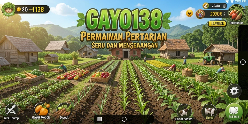 Tampilan menarik gameplay pertanian di GAYO138.