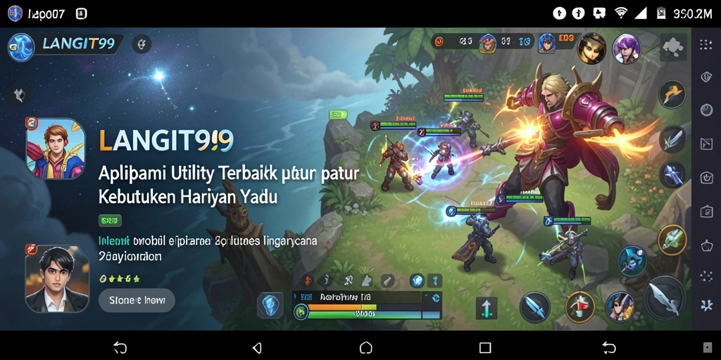 Tampilan antarmuka LANGIT99 yang user-friendly dan menarik.