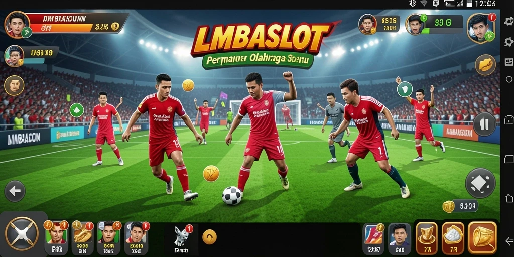Tampilan menarik dari gameplay LMBASLOT yang penuh aksi olahraga.