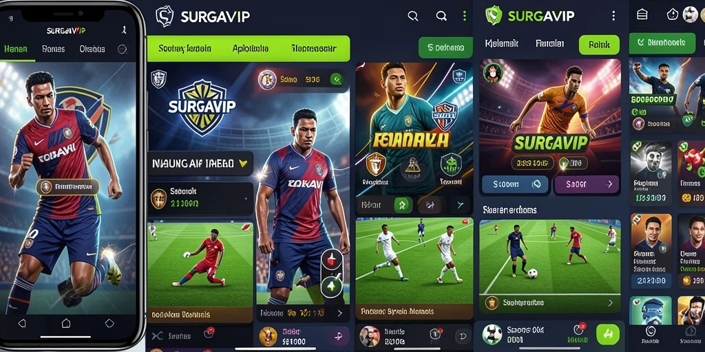 Tampilan gameplay SURGAVIP dengan taruhan olahraga yang seru.